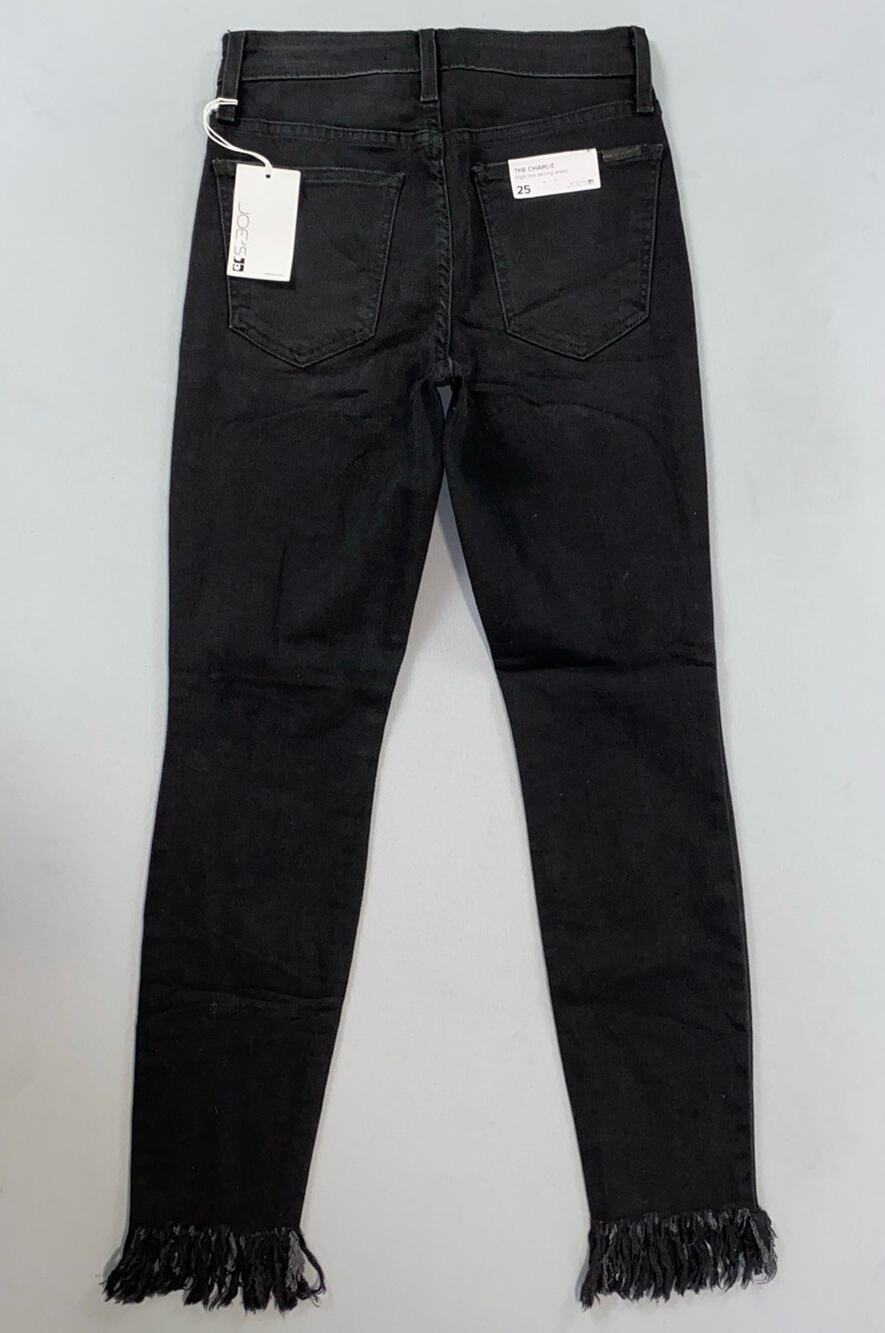 Joe's The Charlie High Rise Skinny Ankle Tassel Fray Stretch Denim Jeans. 25 NWT